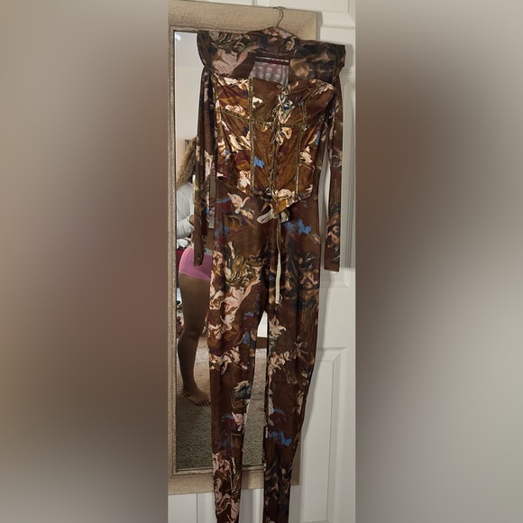 Fashion nova sexy exotic 3 corset piece jumpsuit . Size small - Picture 3 of 6
